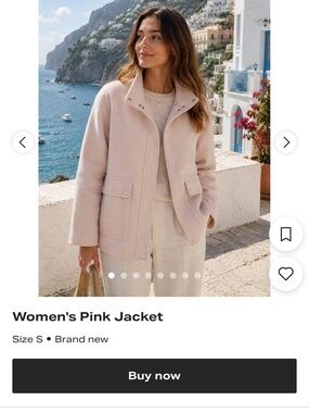 Theory Pale Pink Pea Coat